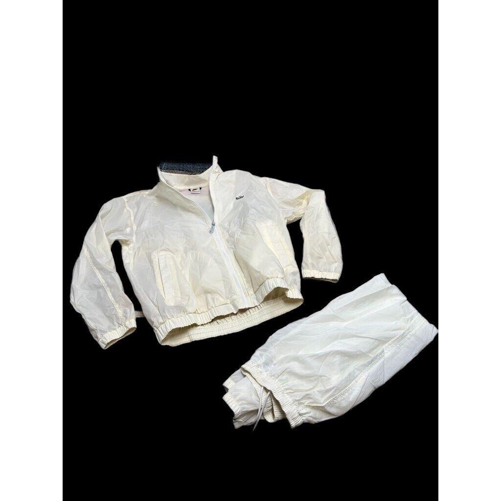 Vintage Early 90s Nike White Track Suit Woman Pants Small New/jacket Large