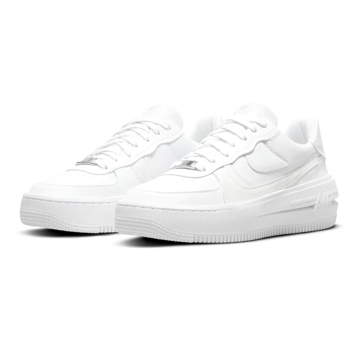 Nike Air Force 1 AF1 Platform Womens Size 9.5 Shoes DJ9946 100 Triple White