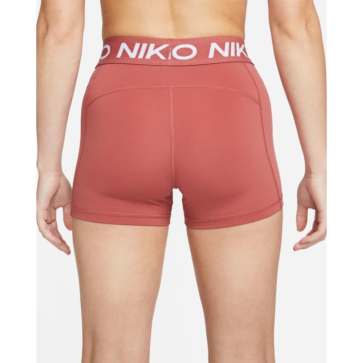 Nike M Women`s Pro 3`` Training Shorts Canyon Rust/white: CZ9857-691