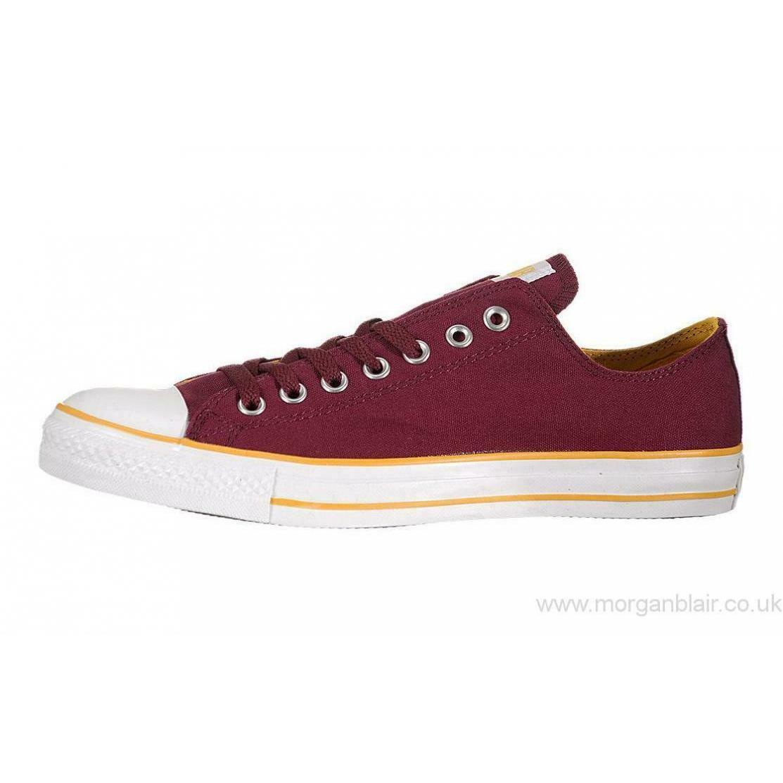 Converse All Star CT Ox Men`s Athletic Shoes Size 10M 12W Color Cranberry Yellow