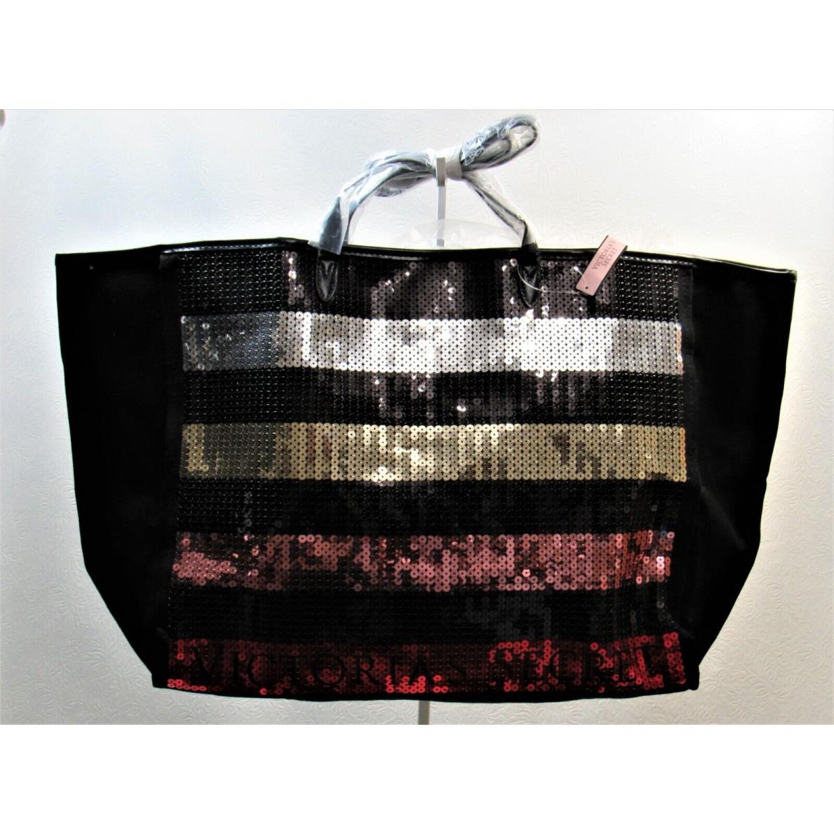 Victoria`s Secret Tote Bag Sequin Strip Canvas - Victoria's Secret