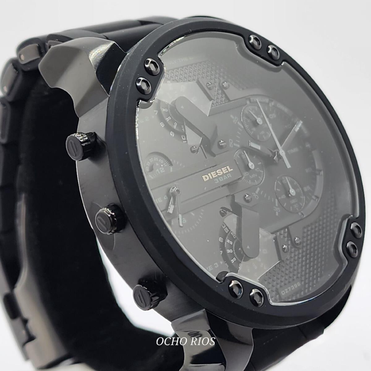 Diesel DZ7396 Mr.Daddy 2.0 Black Dial Stainless Steel Silicone Men's Watch