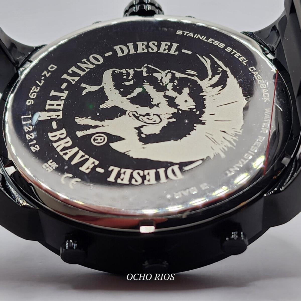 Diesel DZ7396 Mr.Daddy 2.0 Black Dial Stainless Steel Silicone Men's Watch