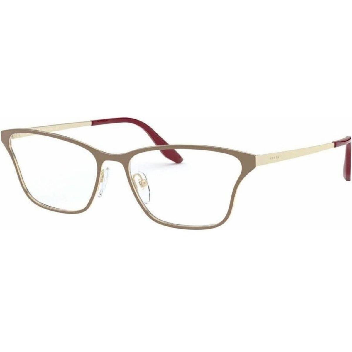 Prada Women`s Eyeglasses Top Beige Pale Gold Frame Prada 0PR60XV 5541O153