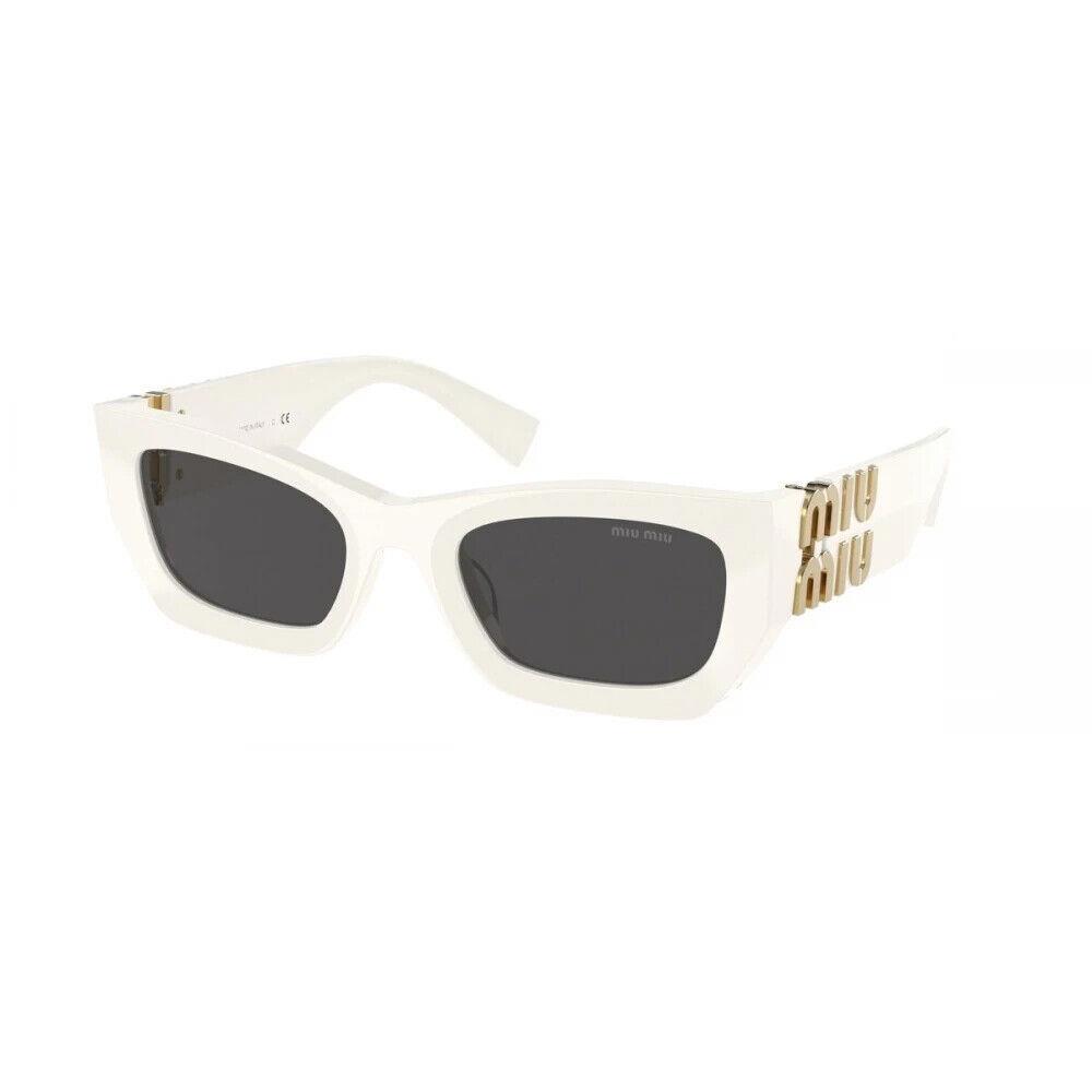 Miu Miu MU09WS -1425S0 White Frame-dark Grey Lens Sunglasses 53MM