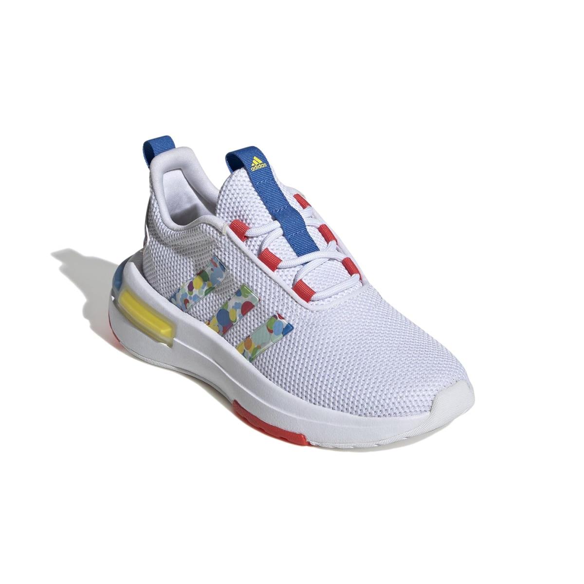 Girl`s Sneakers Athletic Shoes Adidas Kids Racer TR23 Little Kid/big Kid White/Bright Red/Bright Royal