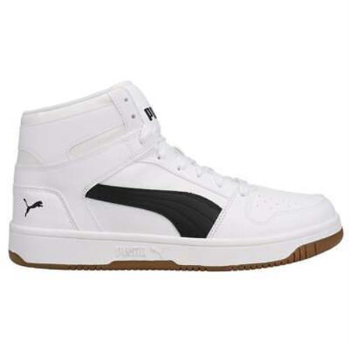 Puma Rebound Layup High Top Mens Black White Sneakers Casual Shoes 369573-24