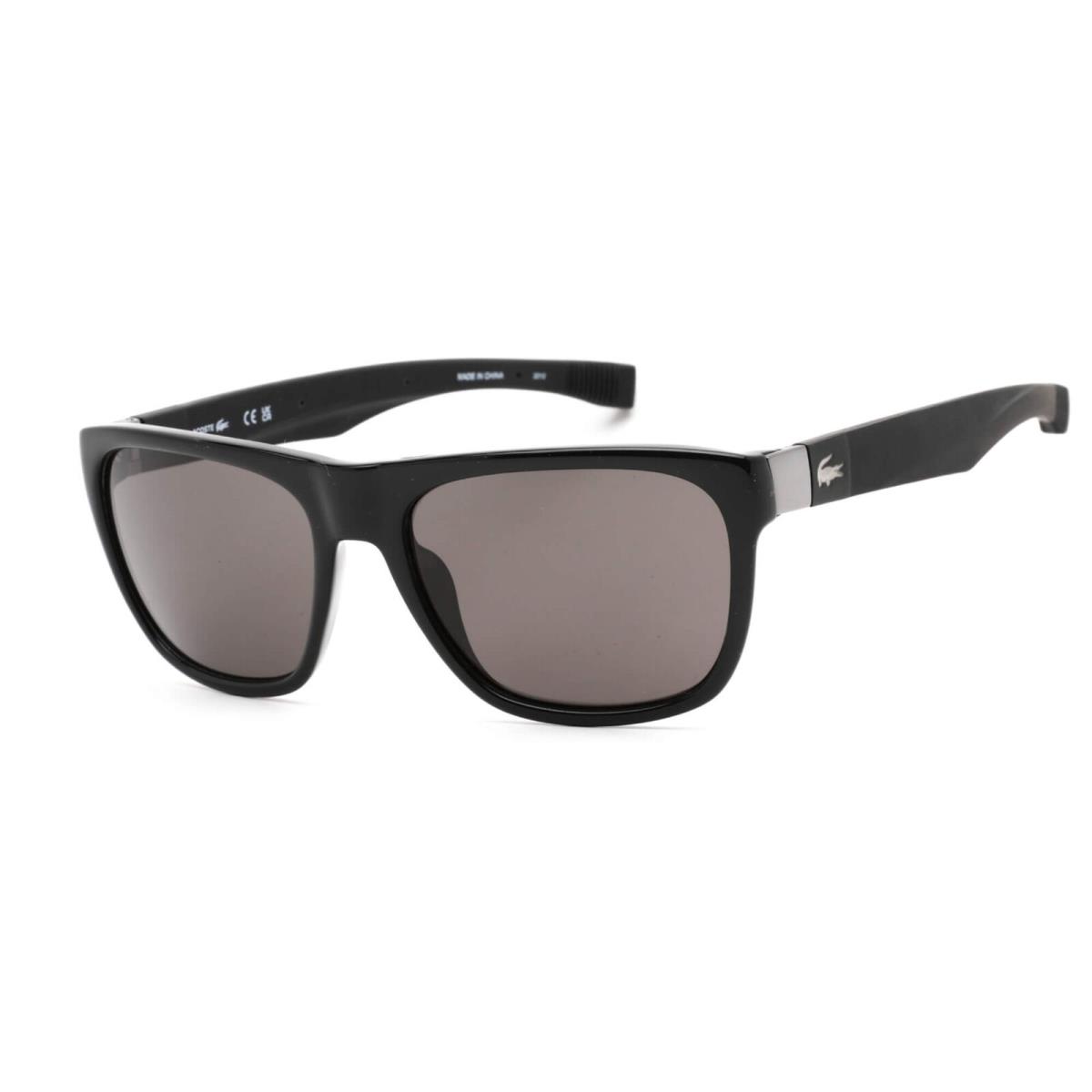 Lacoste Unisex Sunglasses Full Rim Black Rectangular Shaped Plastic L664S 001