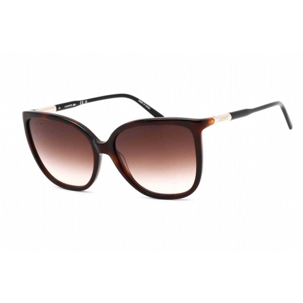 Lacoste L963S 230 Sunglasses Havana Frame Brown Gradient Lenses 59 Mm