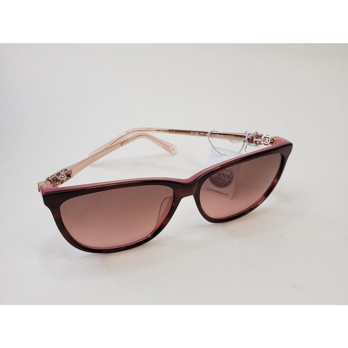 Swarovski SK225 50F 56mm Pink Rose Crystal Sunglasses BB9/2