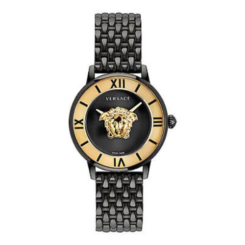 Versace Womens La Medusa IP Black 38mm Bracelet Fashion Watch