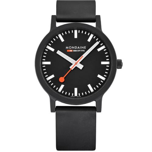 Mondaine Essence 41mm Black Unisex Watch