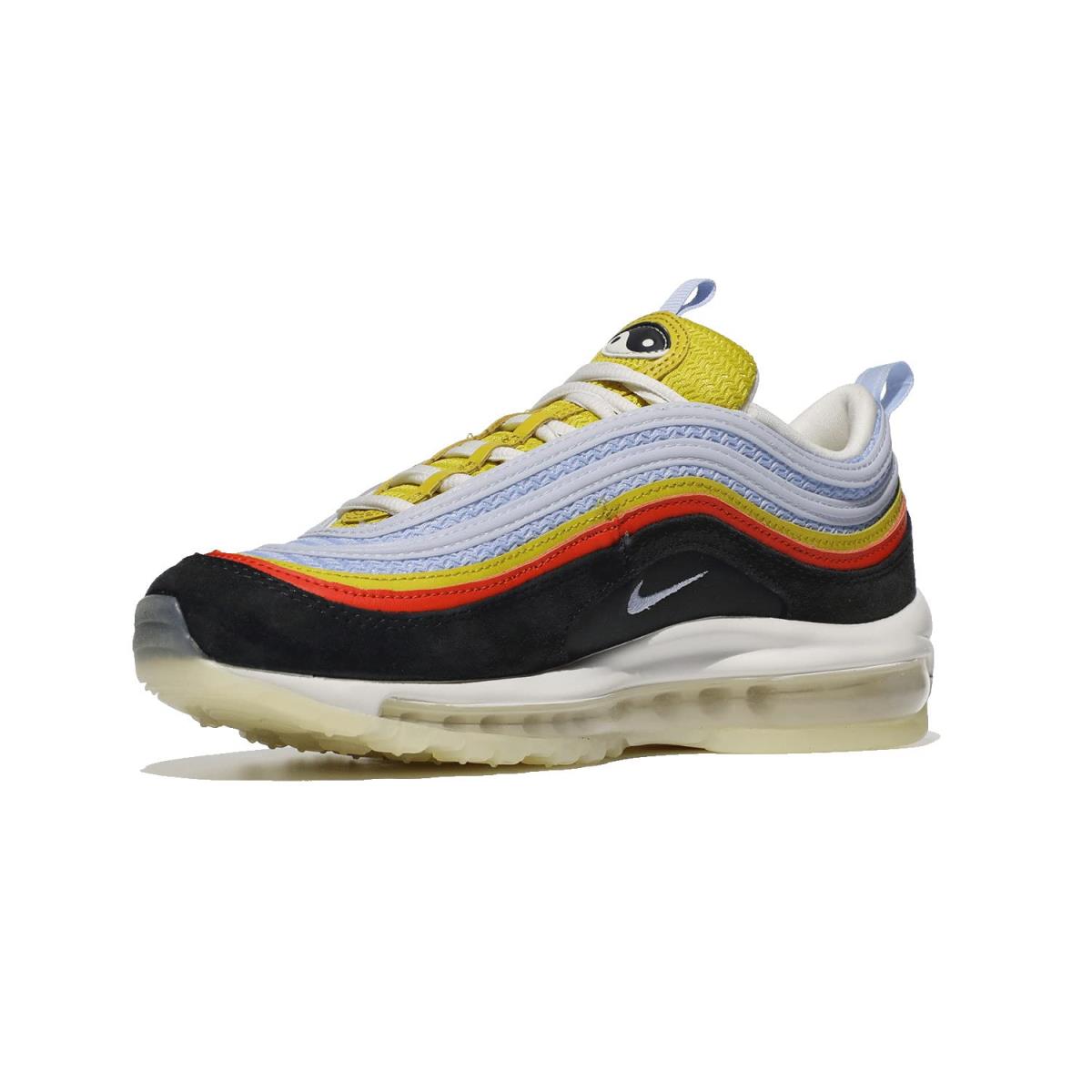 Boy`s Sneakers Athletic Shoes Nike Kids Air Max 97 GS Big Kid - Off-Noir/Light Marine/Team Orange