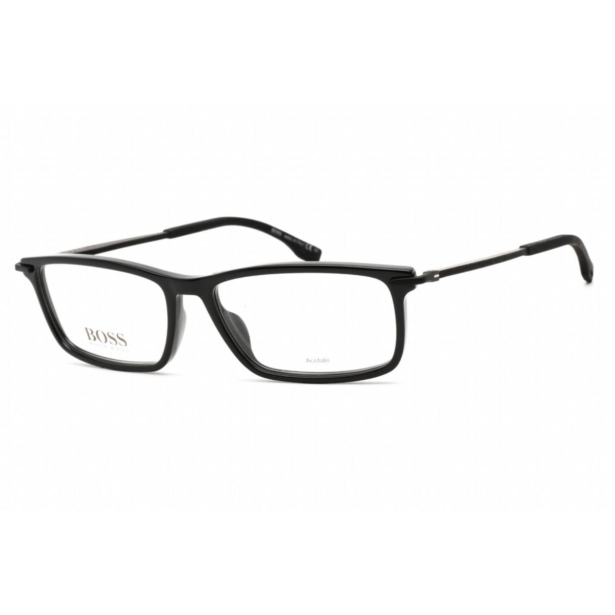 Hugo Boss Men`s Eyeglasses Clear Demo Lens Rectangular Shape Frame 1017 0807 00