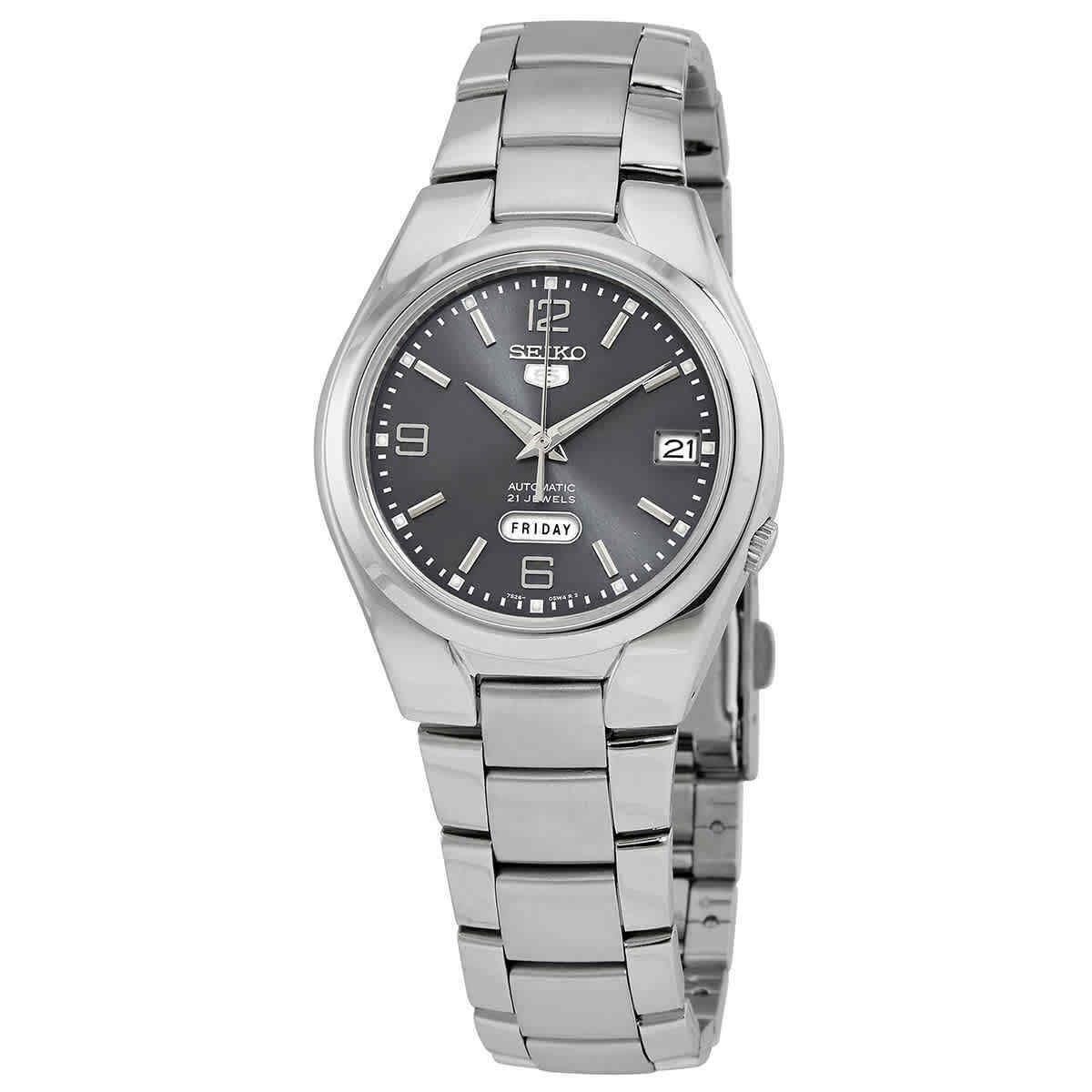 Seiko 5 Automatic Grey Dial Men`s Watch SNK621