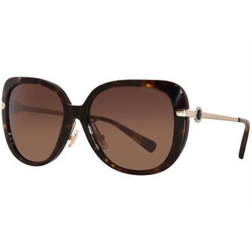 Coach C6141 HC8320F 5120T5 Sunglasses Women`s Tortoise/polarized Dark Brown 55mm