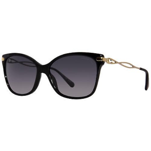 Coach HC8316 5002T3 Sunglasses Women`s Black/grey Polarized Gradient 58mm