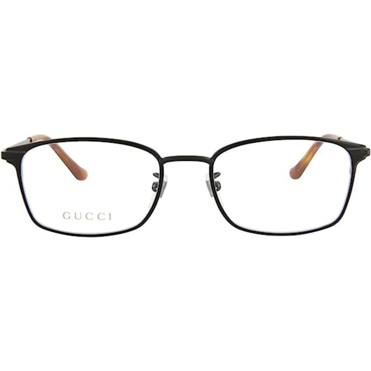 Gucci Men`s Eyeglasses Black Metal Rectangular Full-rim Frame Gucci GG0579OK 1