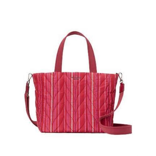 Kate Spade Ella Small Satchel Tote Cranberry Red Shoulder Bag Pink Gift Bag Set