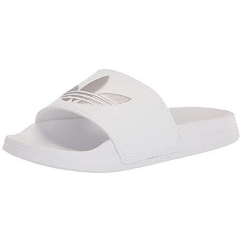 Adidas Originals Women`s Adilette Lite Slides Slipper White/white/matte Silver