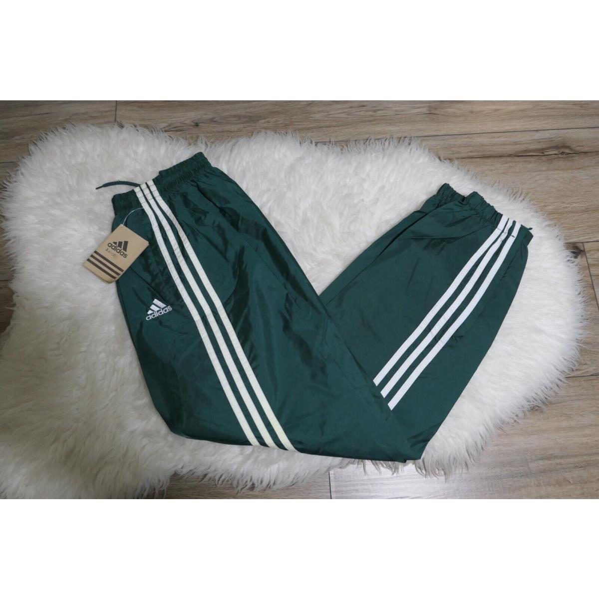 Adidas Vintage Nylon Forest Green Track Pants Youth XL Yxl
