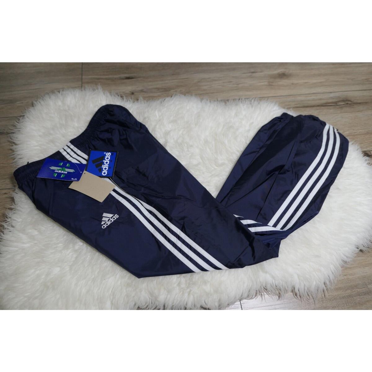 Adidas Vintage Team Nylon Navy Blue Track Pants Youth XL Yxl