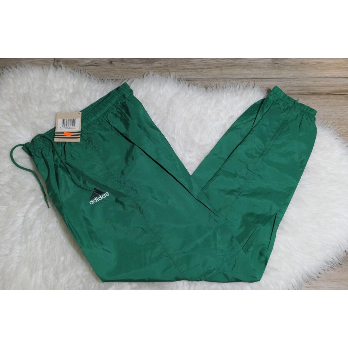 Adidas Vintage Nylon Green Track Pants Youth XL Yxl