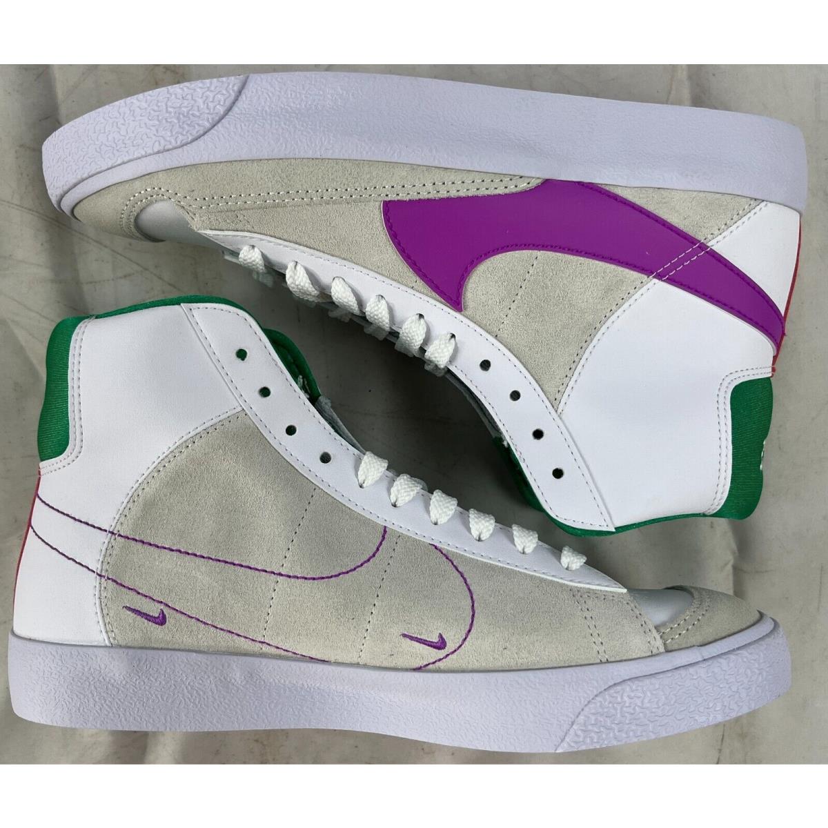 Kid`s Size 7Y - Nike Blazer Mid `77 D White Fuchsia Athletic Shoe - DQ6084 101 - White