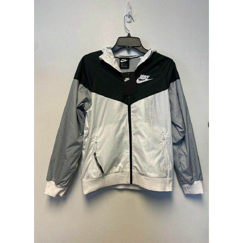 Nike Sportswear Windrunner Youth Large Jacket Blk/white Distressed