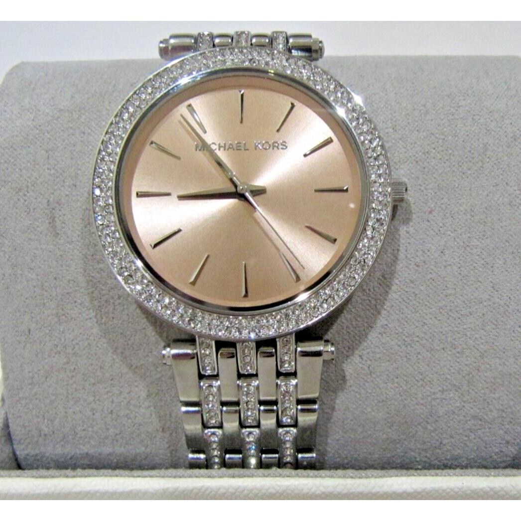 Michael Kors watch Darci - Pink Face, Pink Dial, Silver Band 0