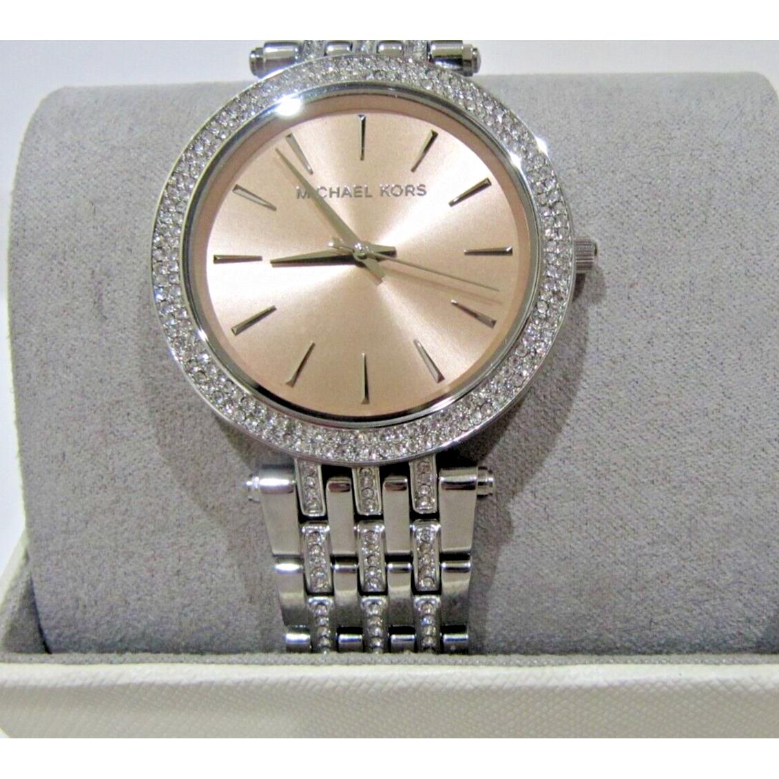 Michael Kors watch Darci - Pink Face, Pink Dial, Silver Band 3