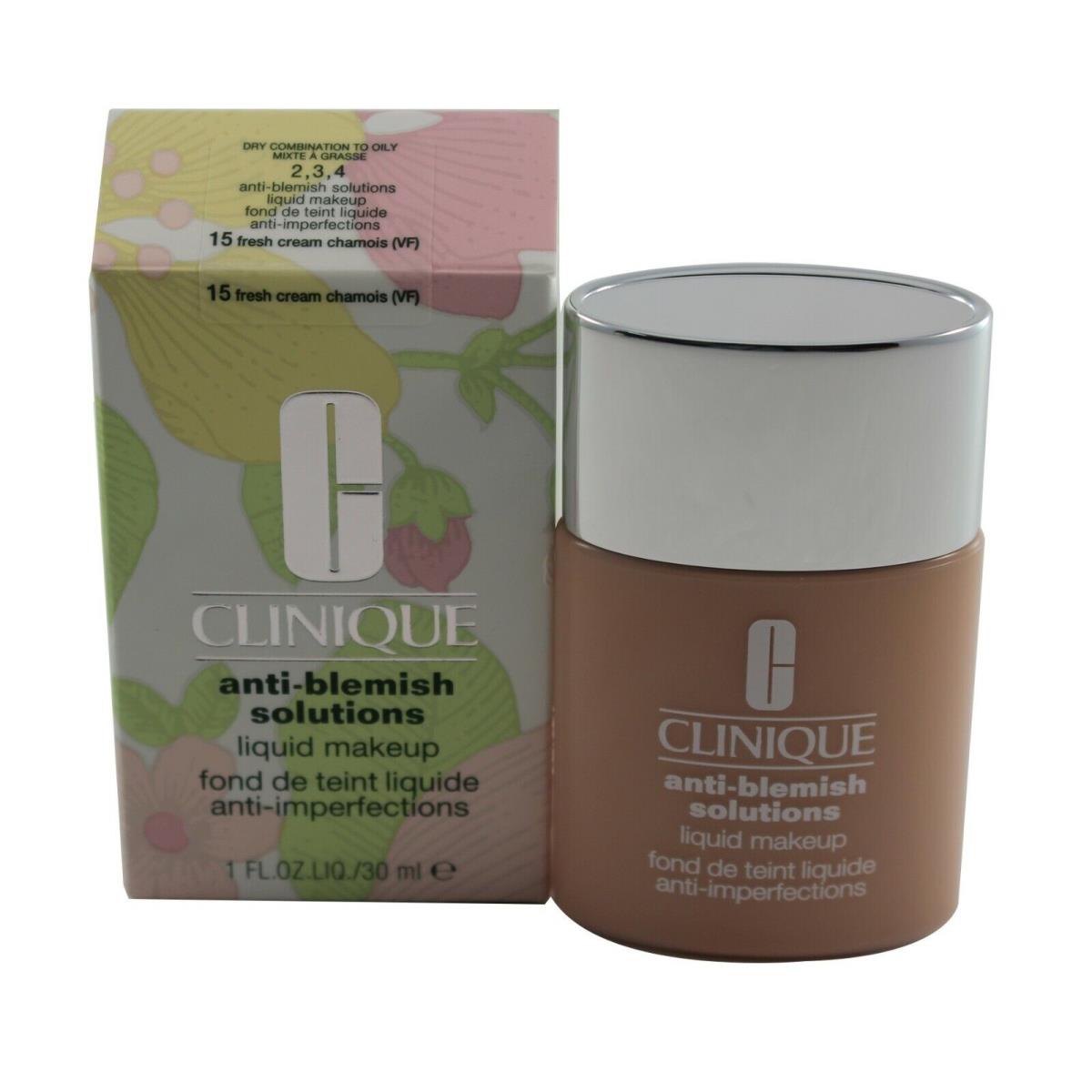Clinique Anti Blemish/acne Solutions Liquid Makeup Choose Shade 15 Fresh Cream Chamois