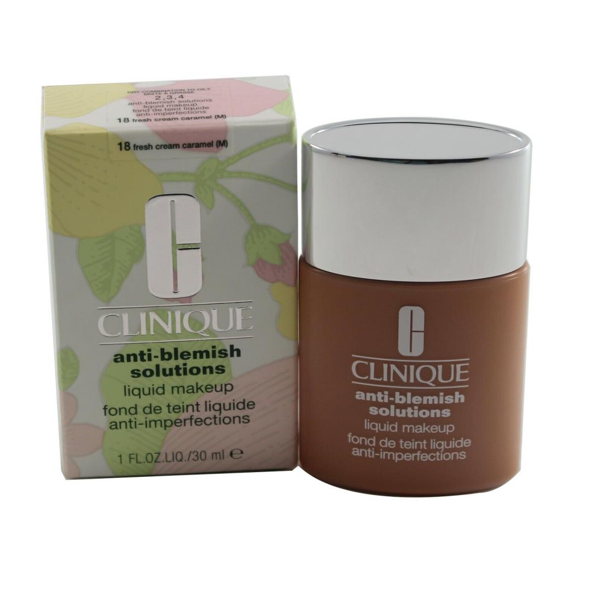 Clinique Anti Blemish/acne Solutions Liquid Makeup Choose Shade 18 Fresh Cream Caramel