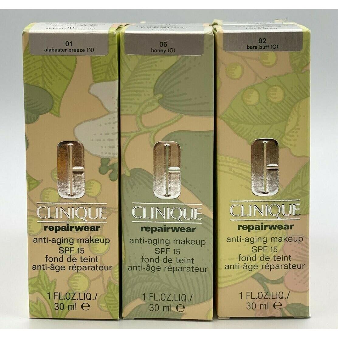 Clinique Repairwear Anti-aging Makeup W/pump Spf 15 Select Color Full Size