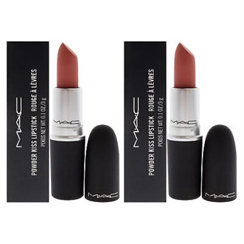 Powder Kiss Lipstick - 314 Mull It Over by Mac For Women - 0.1 oz - Pack of 2