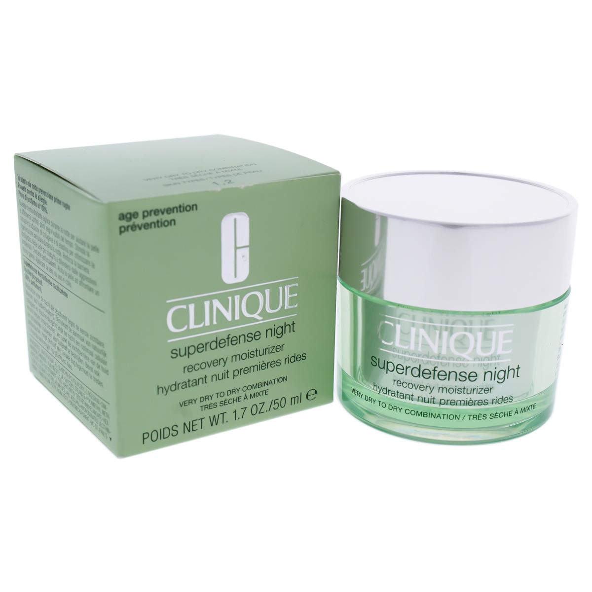 Superdefense Night Recovery Moisturizer by Clinique For Unisex - 1.7 oz