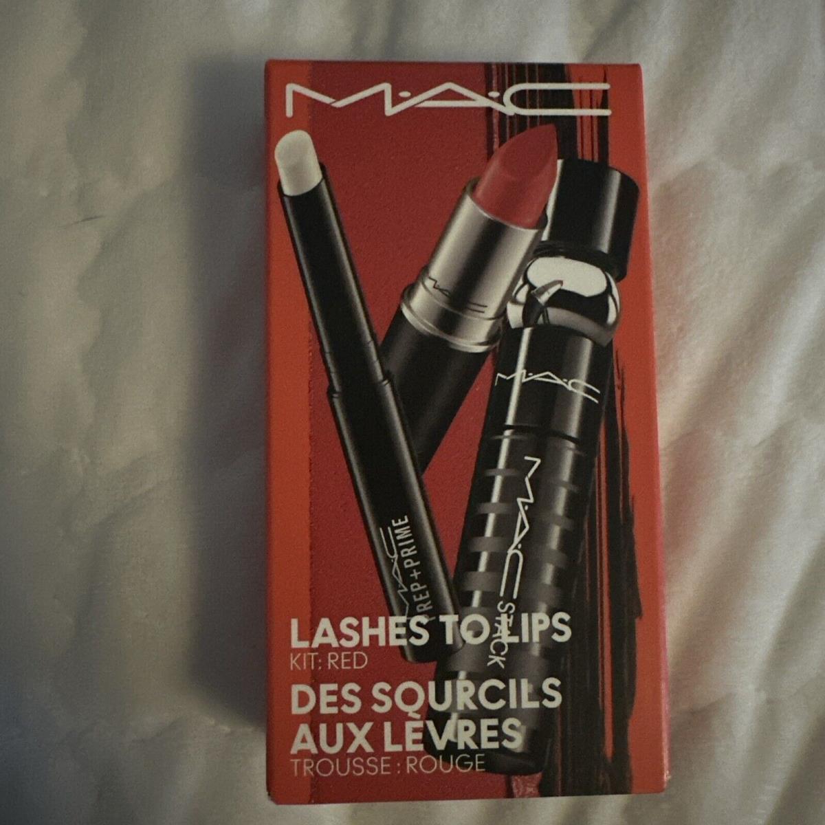 Mac Lashes To Lips Kit Red. 3 Piece Set