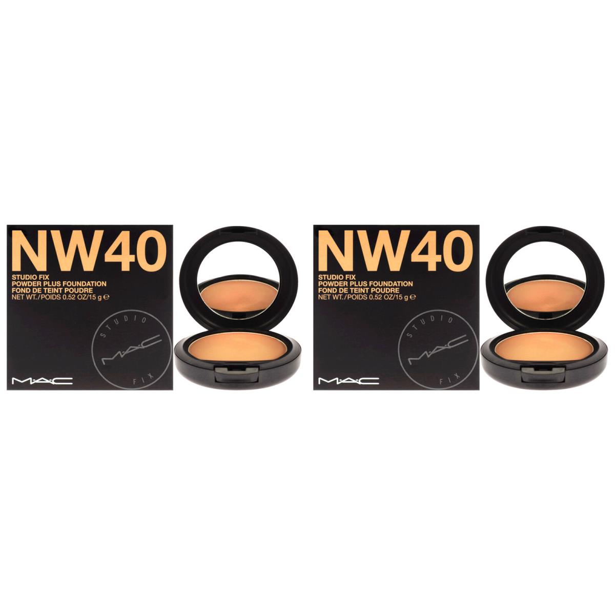 Studio Fix Powder Plus Foundation - NW40 by Mac For Women - 0.52 oz - Pack of 2