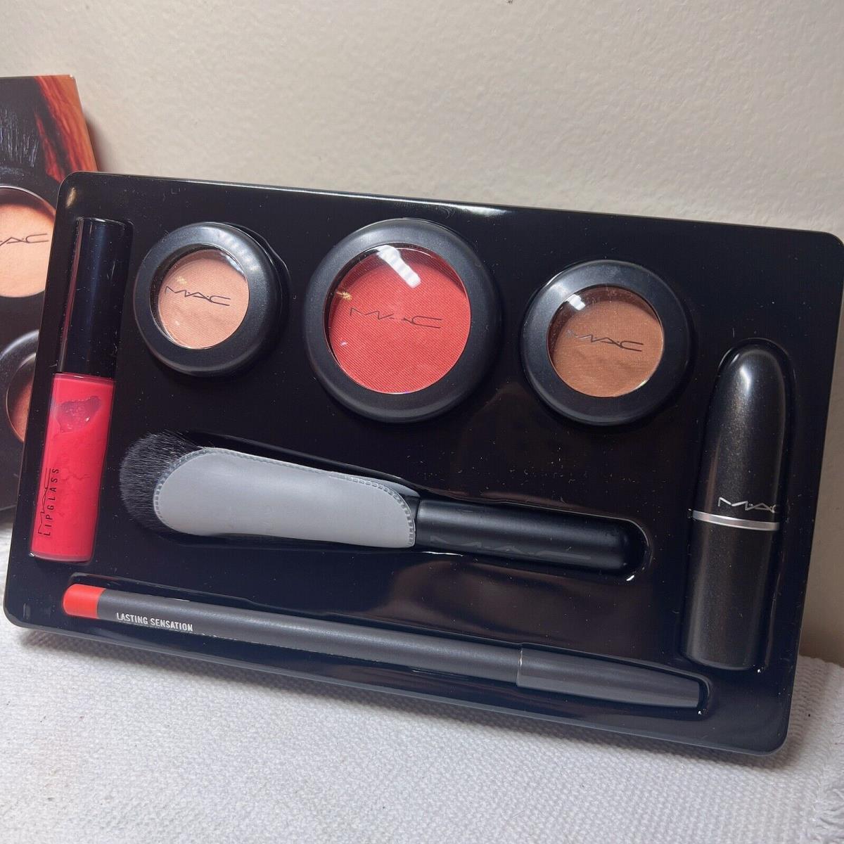 Mac Look In A Box Collection Eyeshadow/lipstick/lipgloss/blush/brush/lip Pencil