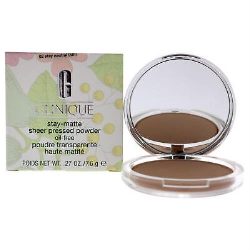 Clinique 2 Pack Stay-matte Sheer Pressed Powder-02 Stay Neutral MF - 0.27oz