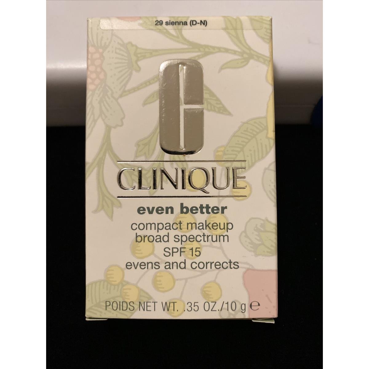 Clinique Even Better Compact Makeup Evens Corrects .35oz 10g 29 Sienna D-n