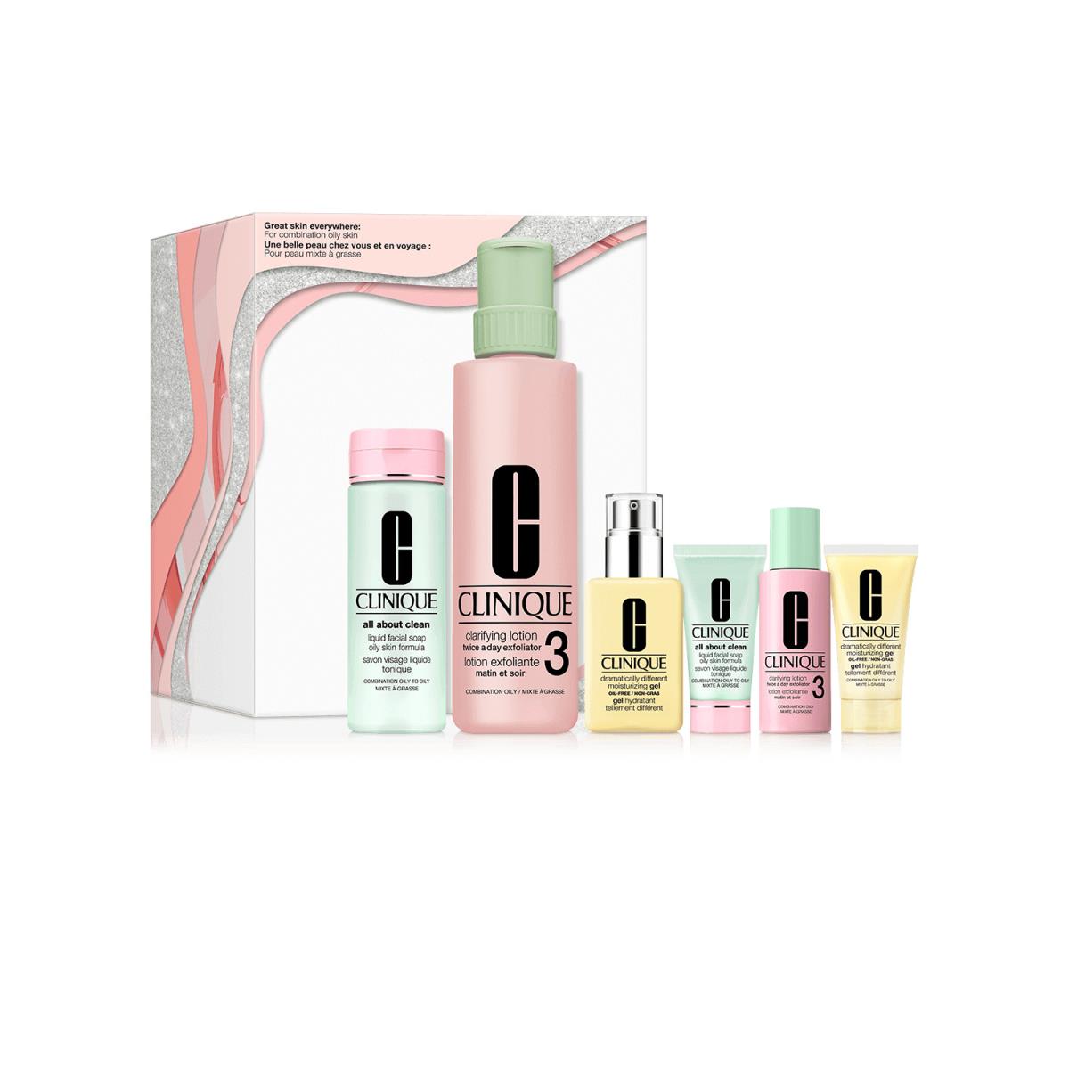 Clinique Great Skin Everywhere 3-Step Skincare 6-Pc. Gift Set For Oily Sk