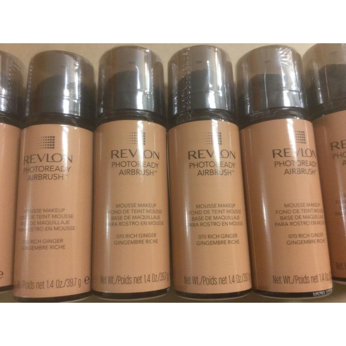 6 X Revlon Photoready Airbrush Mousse Makeup Foundation Rich Ginger +