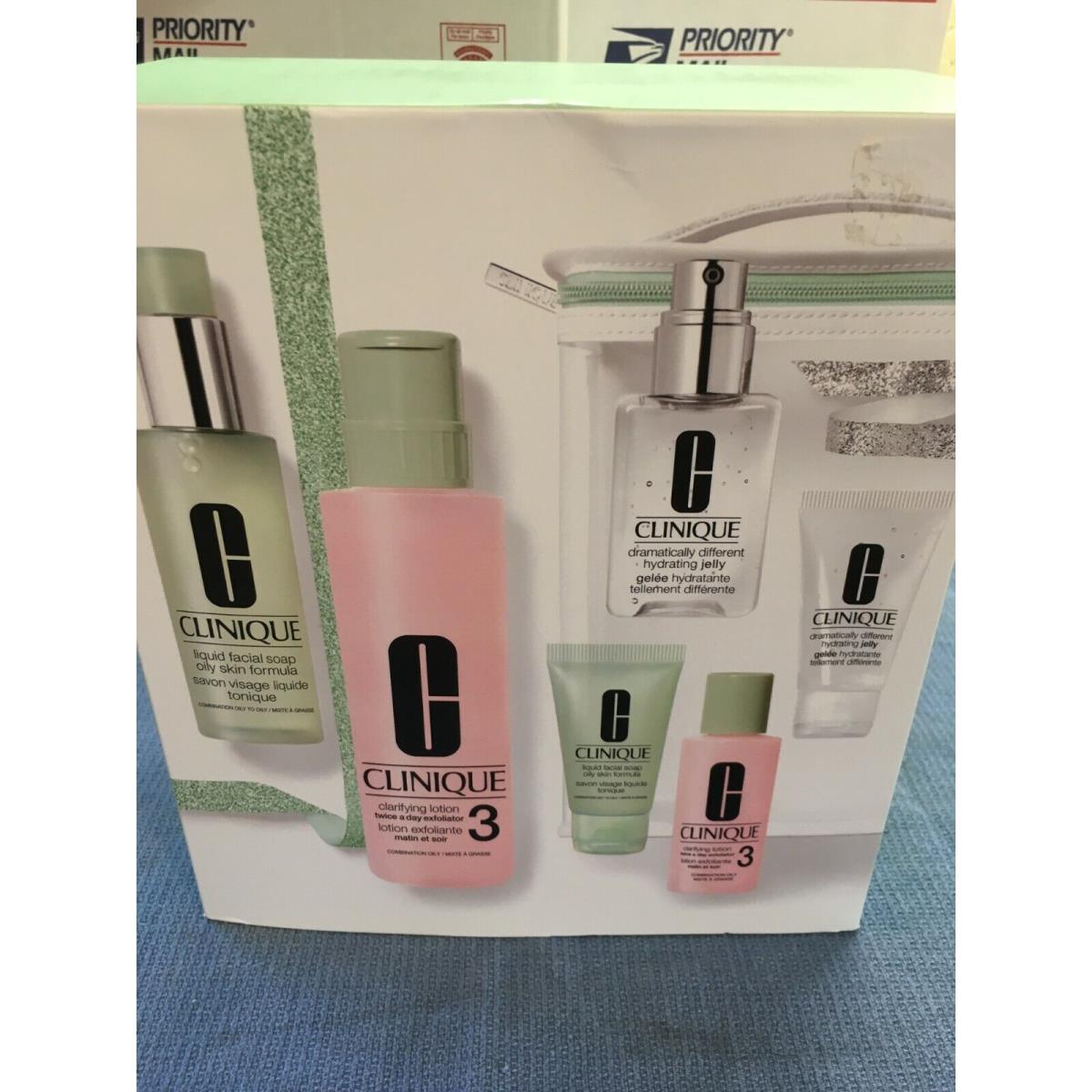 Clinique 3 Step Skin Care Combination Oily/type 6 Piece Set