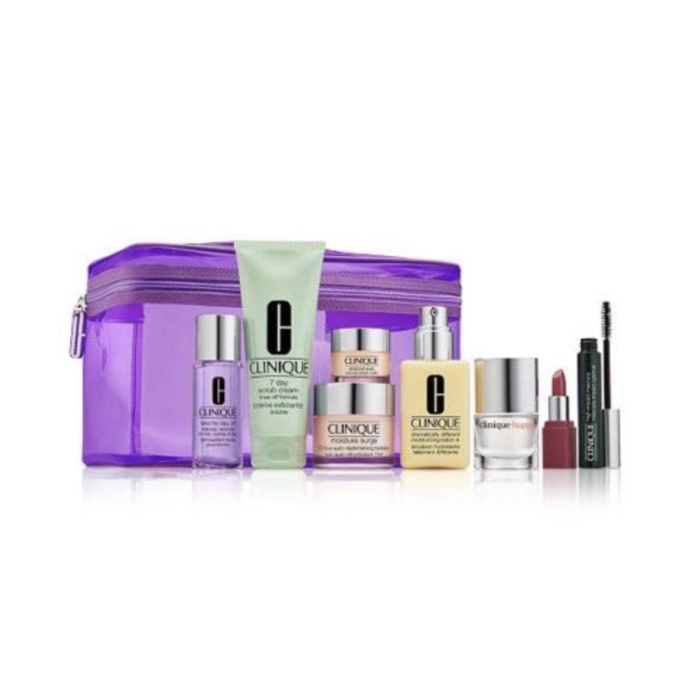 Best of Clinique 8-Pc Gift Set Train Case 5 Fullsz Ddml+ Moisture Surge