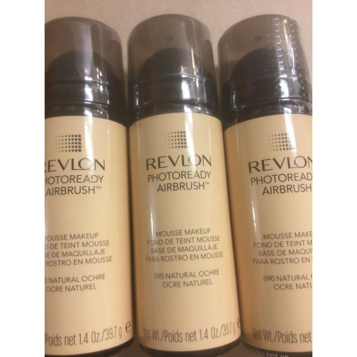 3 X Revlon Photoready Airbrush Mousse Makeup Foundation Natural Ochre