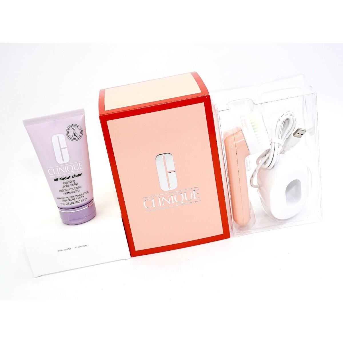 Clinique Limited Edition Sonic Cleansing Brush Facial Soap 2pc Set