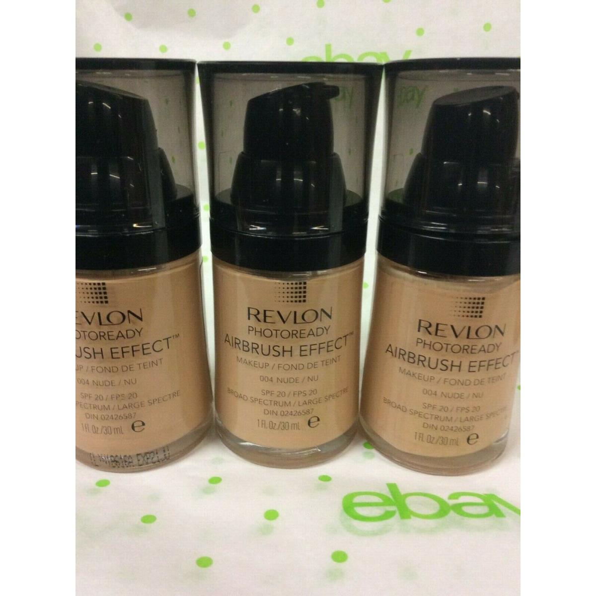 Lot OF 3 - Revlon Photoready Airbrush Effect Makeup Foundation 004