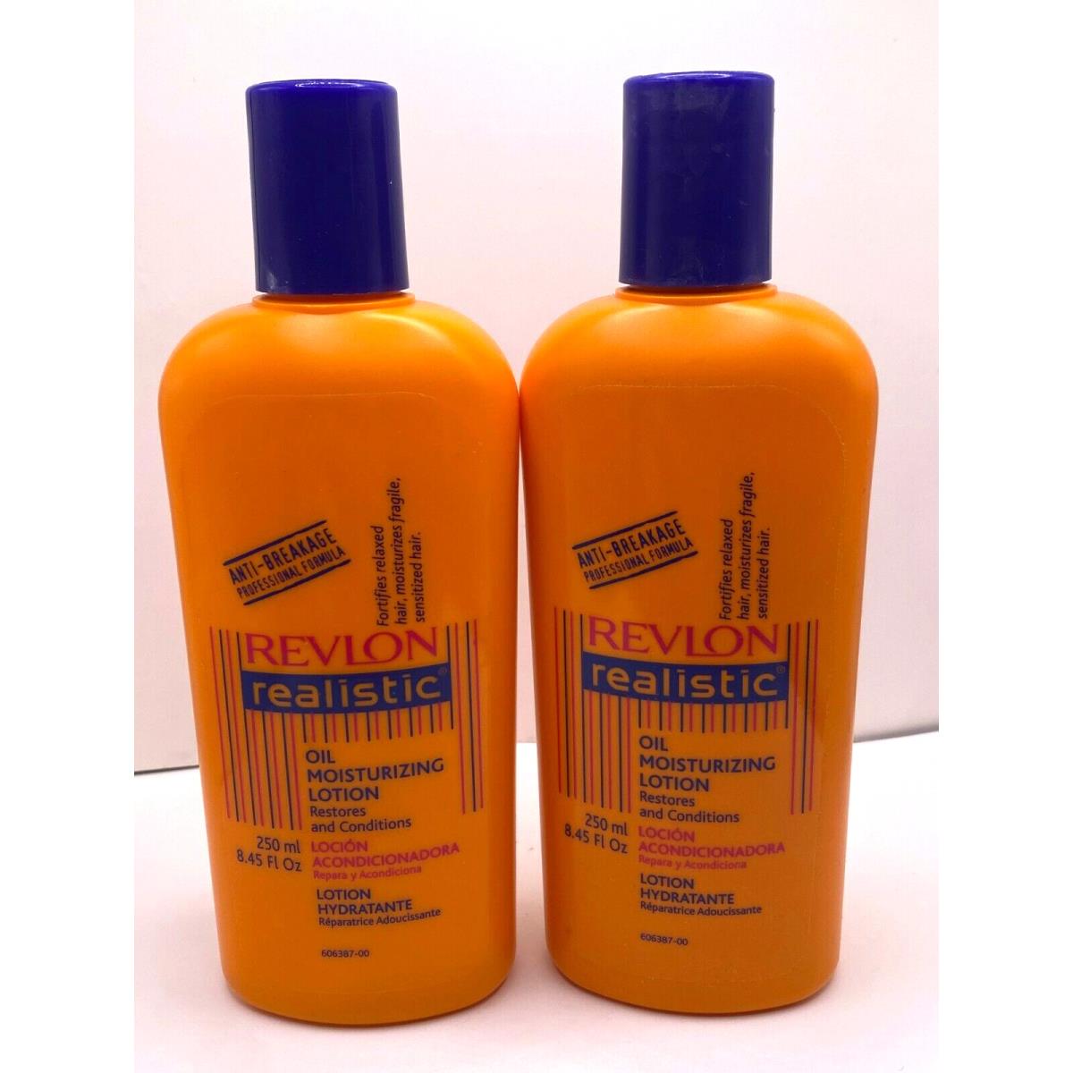 2 Revlon Realistic Oil Moisturizing Lotion 8.45 oz