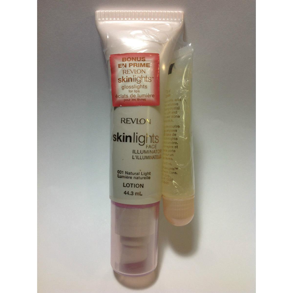 Revlon Skinlights Face Illuminator 01 Natural Light Lotion + Free Gloss New